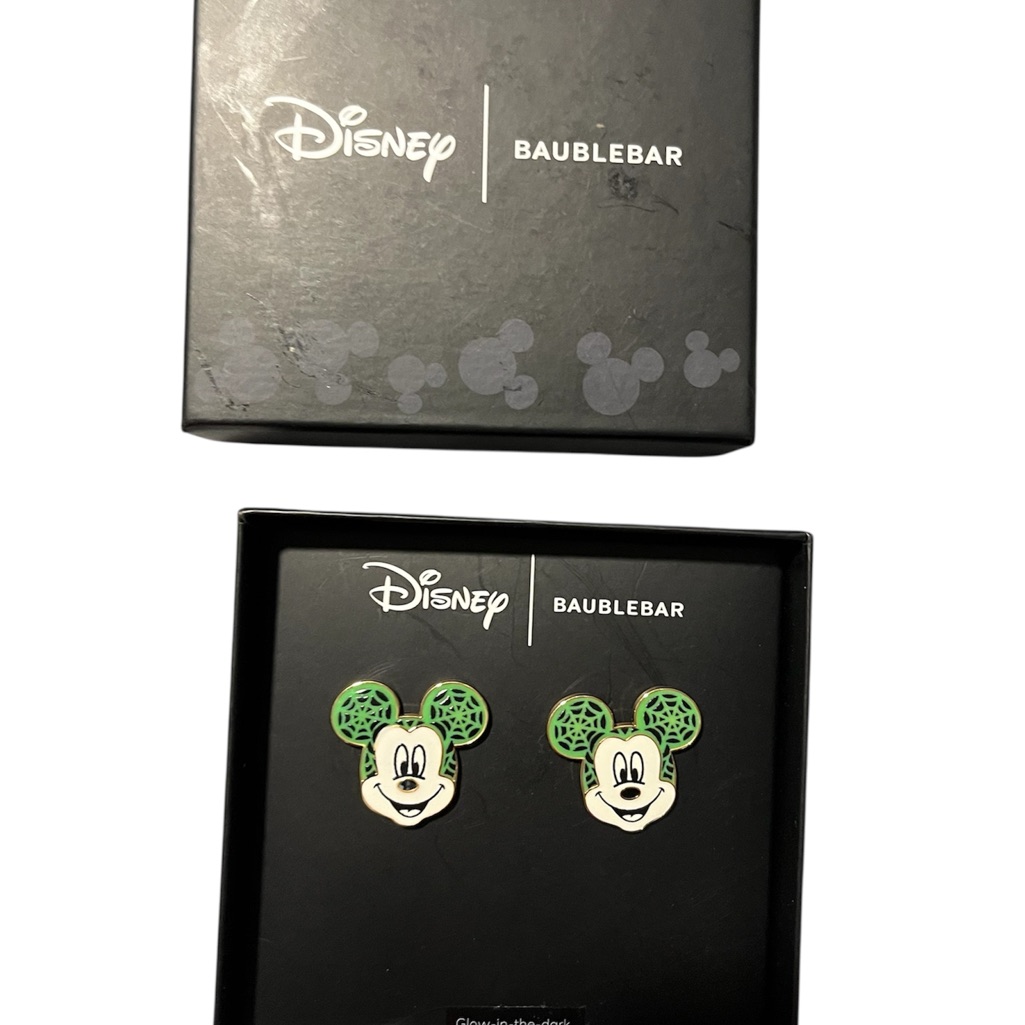 New Disney Baublebar Mickey Mouse Earrings -Glow In The Dark 21$
